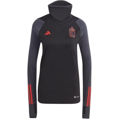 Belgium Cold.Rdy Tiro 23 Slim Fit Warm Pullover Long Sleeve Football Shirt Women Tops Black HT7120