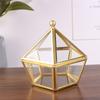 Pentagon Transparent Jewelry Storage Box Geometric Clear Jewelry Display Case Ring Earring Organizer Holder Tabletop Container