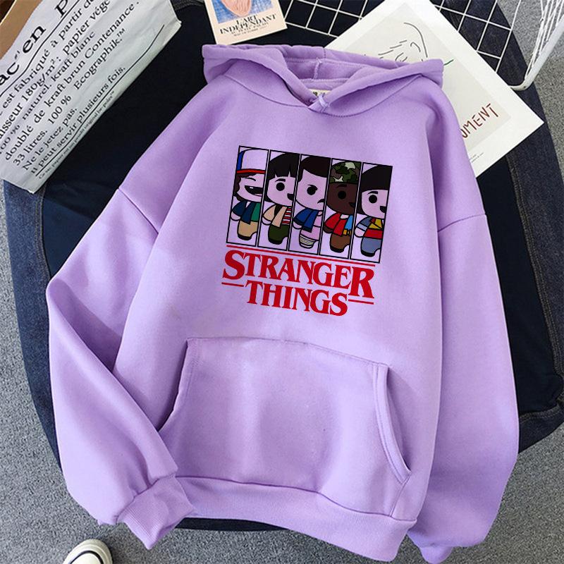 Stranger Things Aufdruck Frühling und Herbst Herren und Damen Langarm Hoodie 6622