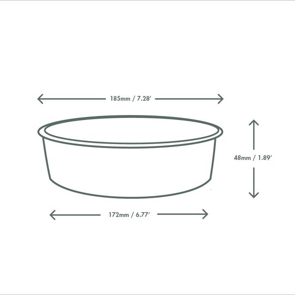 Miska Papierowa Sałatkowa Kraft 750 Ml Śr. 185 Mm 50 Szt.