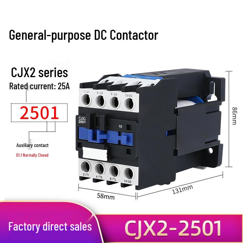 DC 24V Contactor CJX2 Series: 1210Z, 1810Z, 2510Z, 3210Z, 5011Z, 6511Z, 9511Z