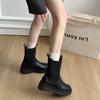 Fashion British Style Chelsea Short Boots 2025 Autumn and Winter New Round Head Versatile Large Size Platform Martin Boots Women