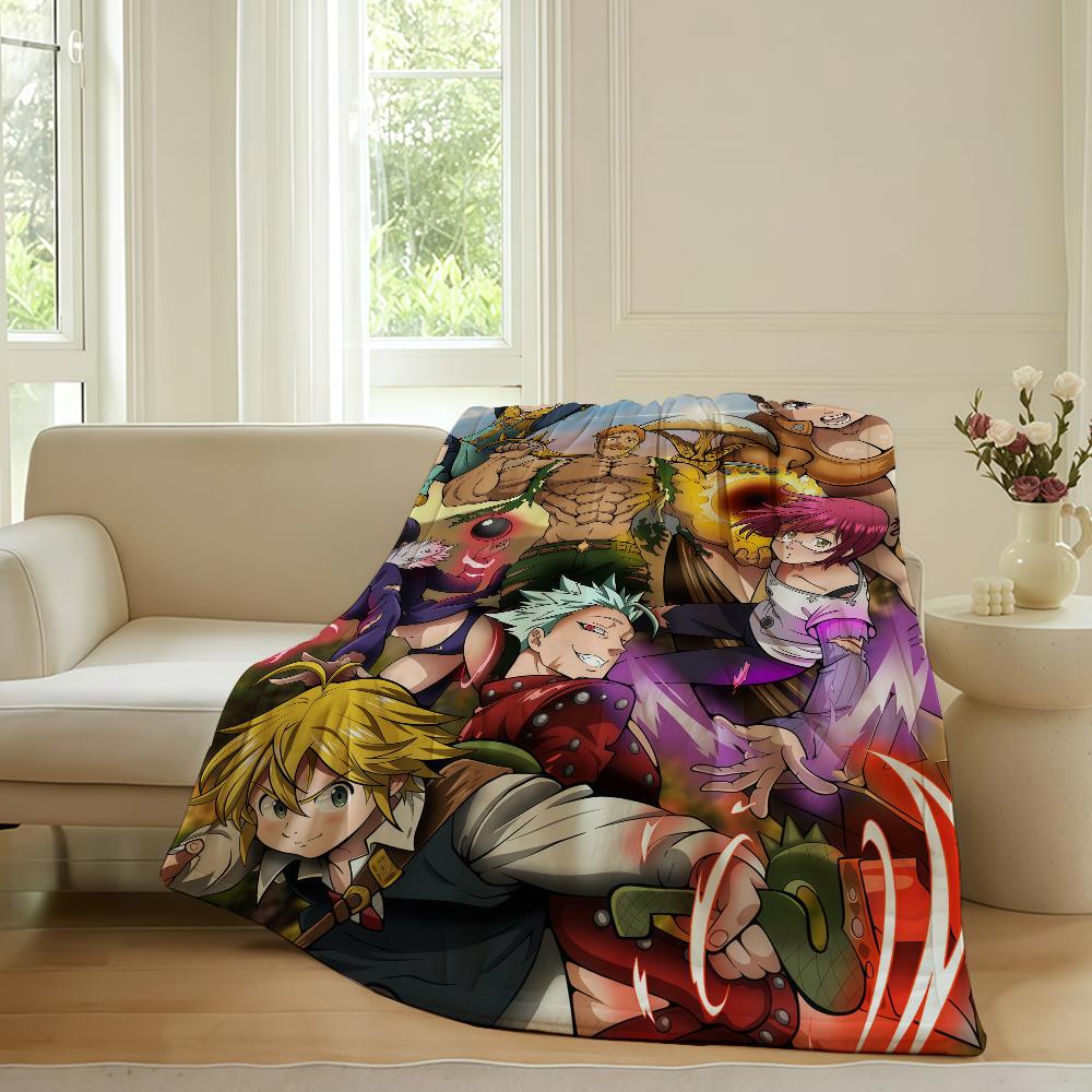 Adventure anime The Seven Deadly Sins Blanket For Sofa Office Bed Plane Travel Sleep Read Relax Camping Soft And Warm
