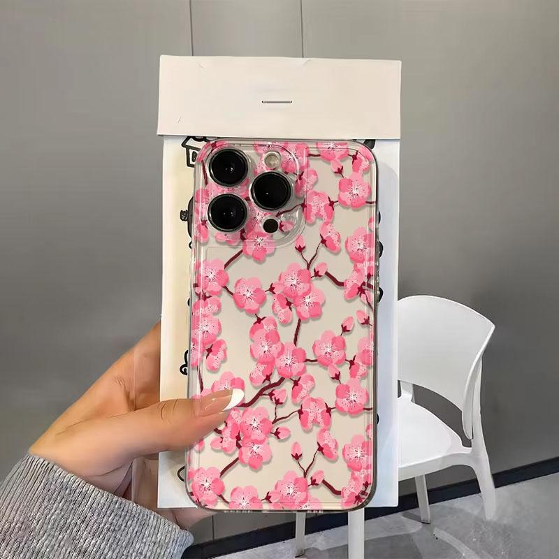 

Plum Blossoms In Full Bloom Fashio Phone Case For iPhone 17 16 Pro Max 15 14 13 Mini 12 11 X XR XS 17 Air 16E 15 Plus Soft Cover iPhone 12 mini