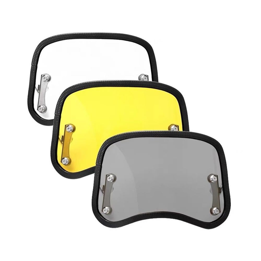 DOMOPAY Retro Accessory Windshield Modification Thick Windshield for Super Cub C125 Cross Cub Cross Cub 110 and Monkey 125 (Yellow) 125, (JA48, JA58,