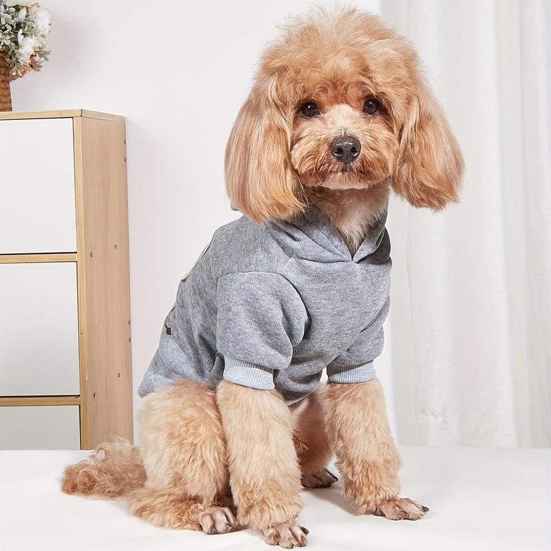 Sweatshirt pet dog dog cat hooded sweatshirt with fleece comfortable and warm print pattern cute and simple