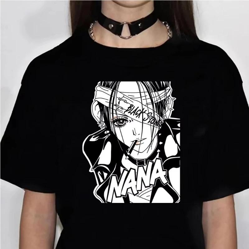2026 Anime Nana Osaki Print T-shirts Men's Women's Short Sleeve Cotton Casual T-shirt Oversize Harajuku Streetwear Clothes for Teens