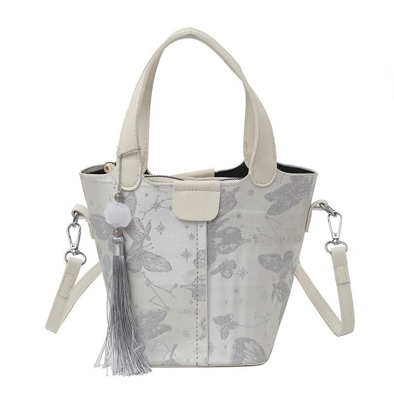 Stylish And Trendy Women's 2024 Summer Pu Bucket Shoulder Bag With Inner Pouch