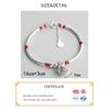 La Monada Red Thread For Hand 925 Sterling Silver Bracelet Bell Tube Red Thread String Rope Bracelets For Women Silver 925