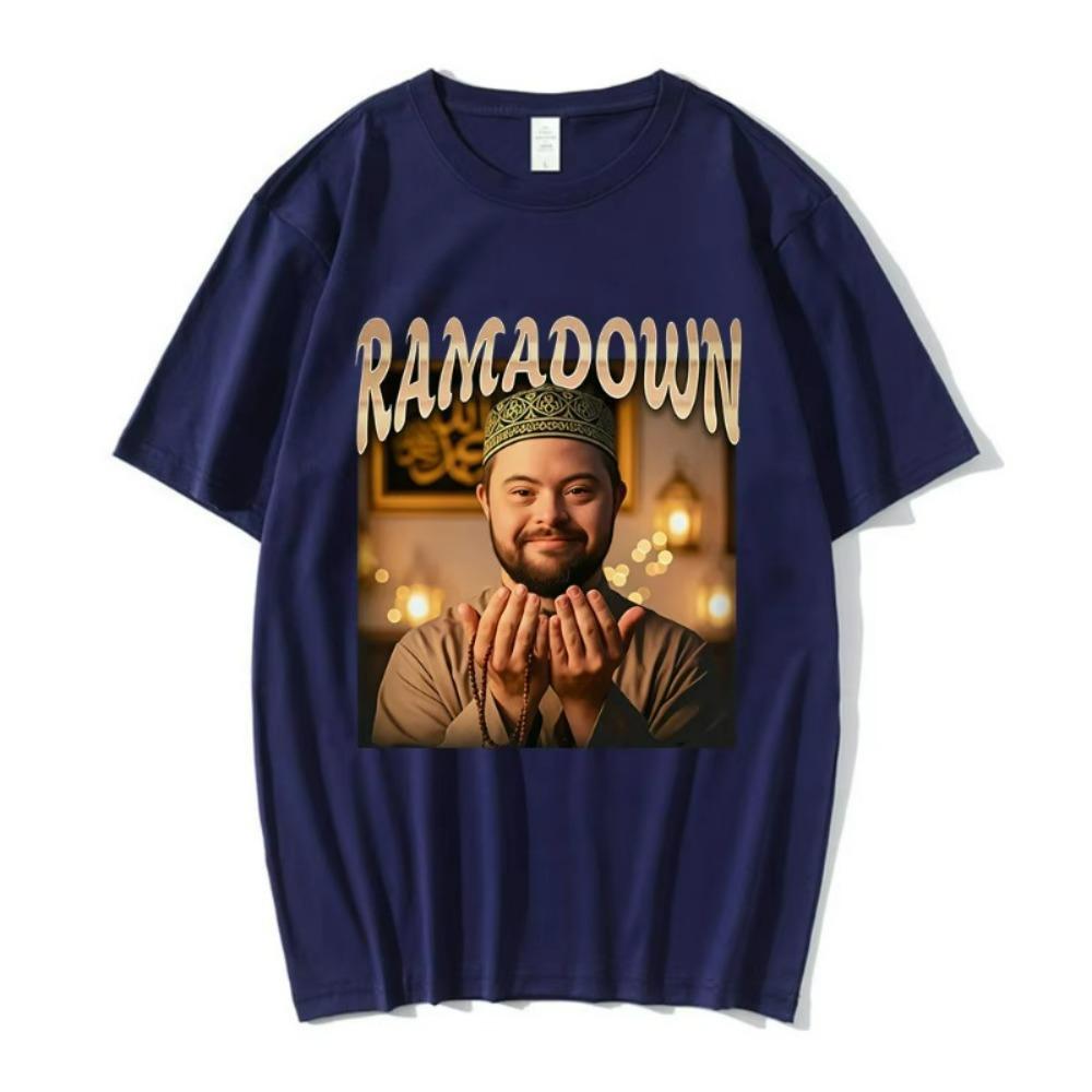 RAMADOWN MEME Funny Graphic Tshirts Men Clothing Fashion Humor Short Sleeves T Shirts Harajuku Cotton Casual Oversized Tshirt