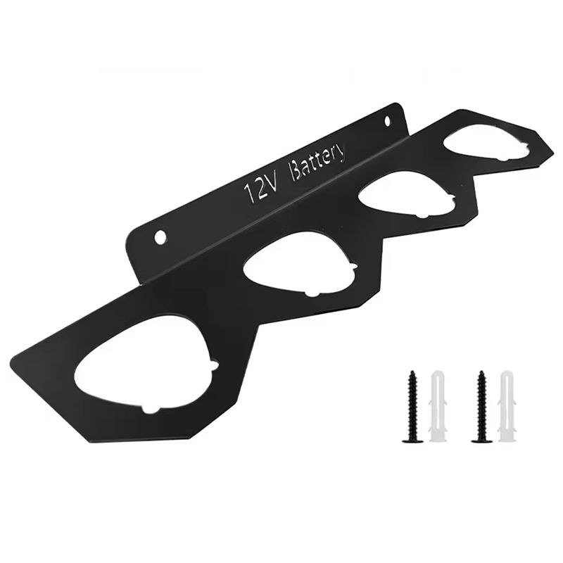 

A60zbattery Rack With 4 Slots Metal Holder For Li- Battery Wall Mount Tool Bracket Fixing Devicesmay
