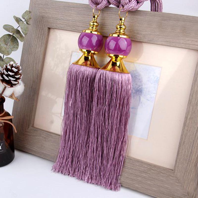 1 Par Gardinbånd Duskel Krystallkule Tau Holdbacks Frynser Gardinholder Spenne Tau Dekor Romtilbehør