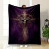 Jesus Cross Radiant Blanket  Printed Blanket for Living Room Bed Couch lunch break Soft Cozy Blanket for Friend's festival Gift