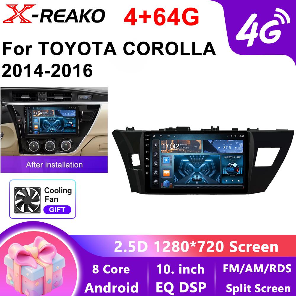 For Toyota Corolla Ralink 2013 2014 2015 2016 Car Radio Carplay 2Din Android Stereo Multimedia Video Player Navigation GPS
