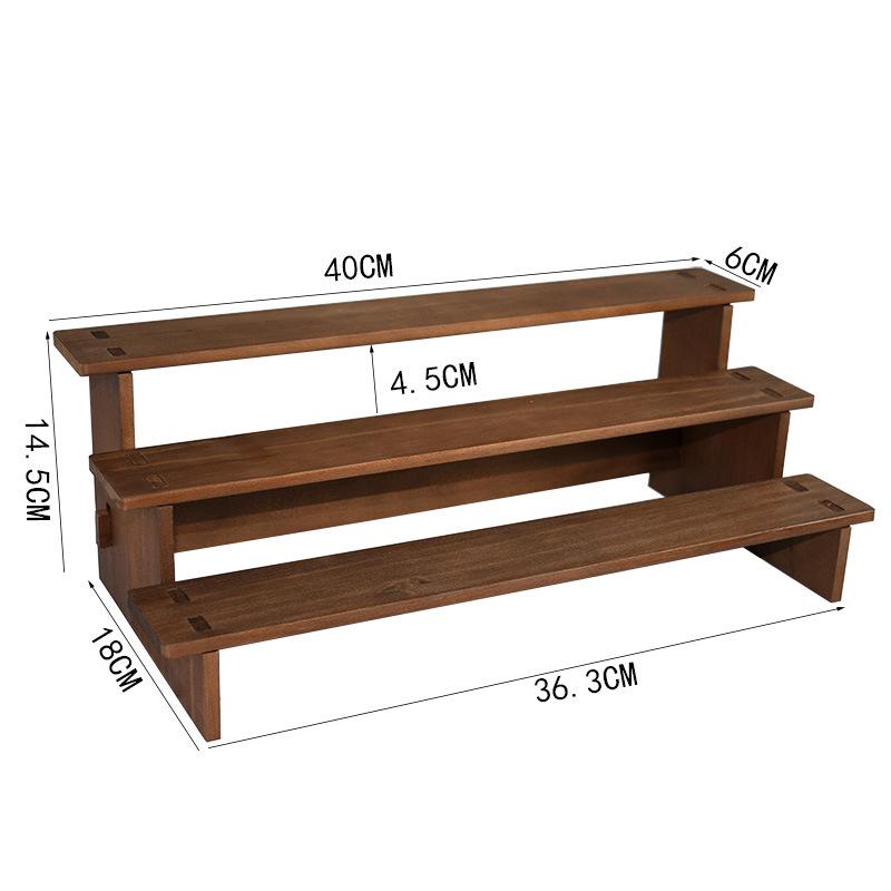 Retro Massivholz Haarnadel Leiterregal - Armband- & Puppenständer