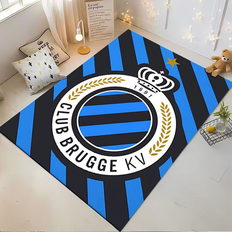 Club Brügge Logo Teppich geeignet als rutschfeste Matte für das Wohnzimmer oder Schlafzimmer Sofa