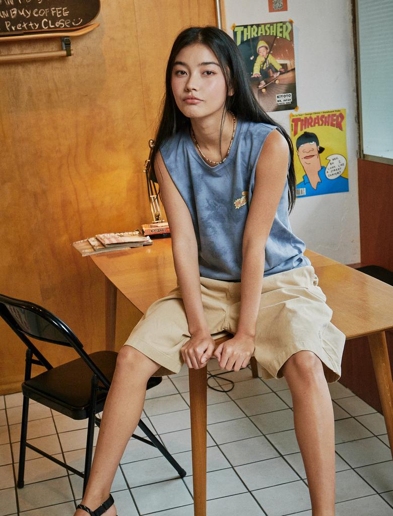 FLATWAVE IN SEOUL Kanoa Wide Cotton Banding Shorts Beige
