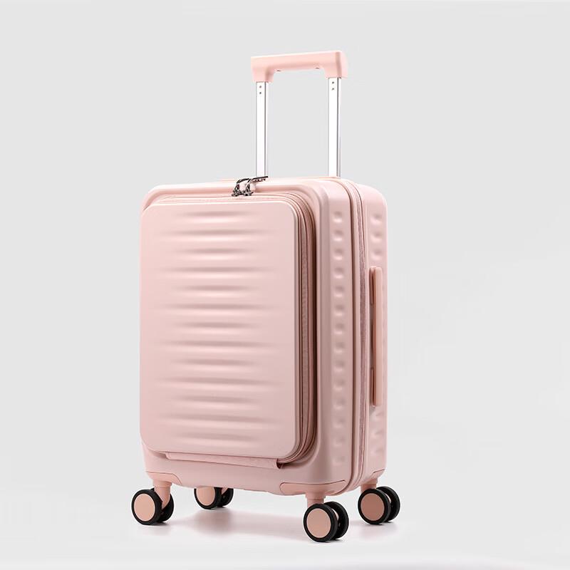 Front-Opening Carry-On Luggage with Cup Holder