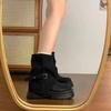 Westernstiefel 22 Herbst und Winter Neue Braune Stiefel Sommer Plüschstiefel Dicksohlige Hosenrohrstiefel Schwarze Martin-Stiefel