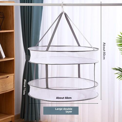 Foldable Mesh Drying Net Basket Hanging Storage Rack for Clothes Laundry Multi-Layer Organizer