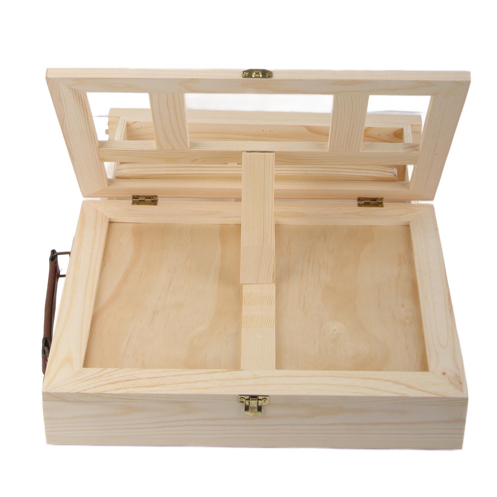 

Настольный мольберт складной тип сосновый деревянный ящик для рисования с ящиком принадлежности для рисования