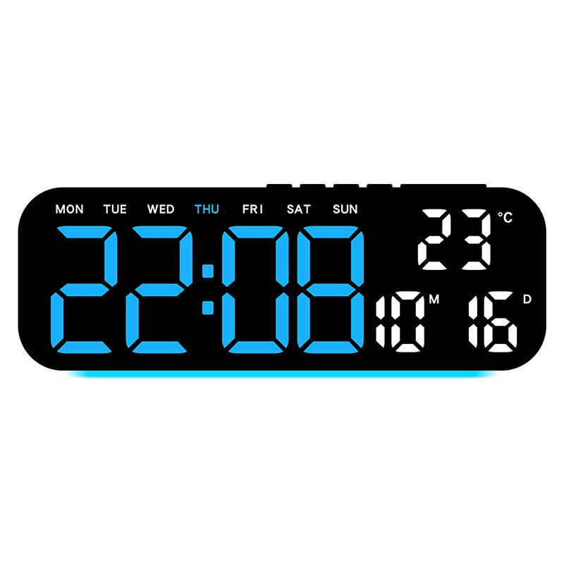 Home Decoration Electronic Clock Multifunctional Hotel Table Clock Atmosphere Light Alarm Clock RGB Color Changing Night Light Table Clock