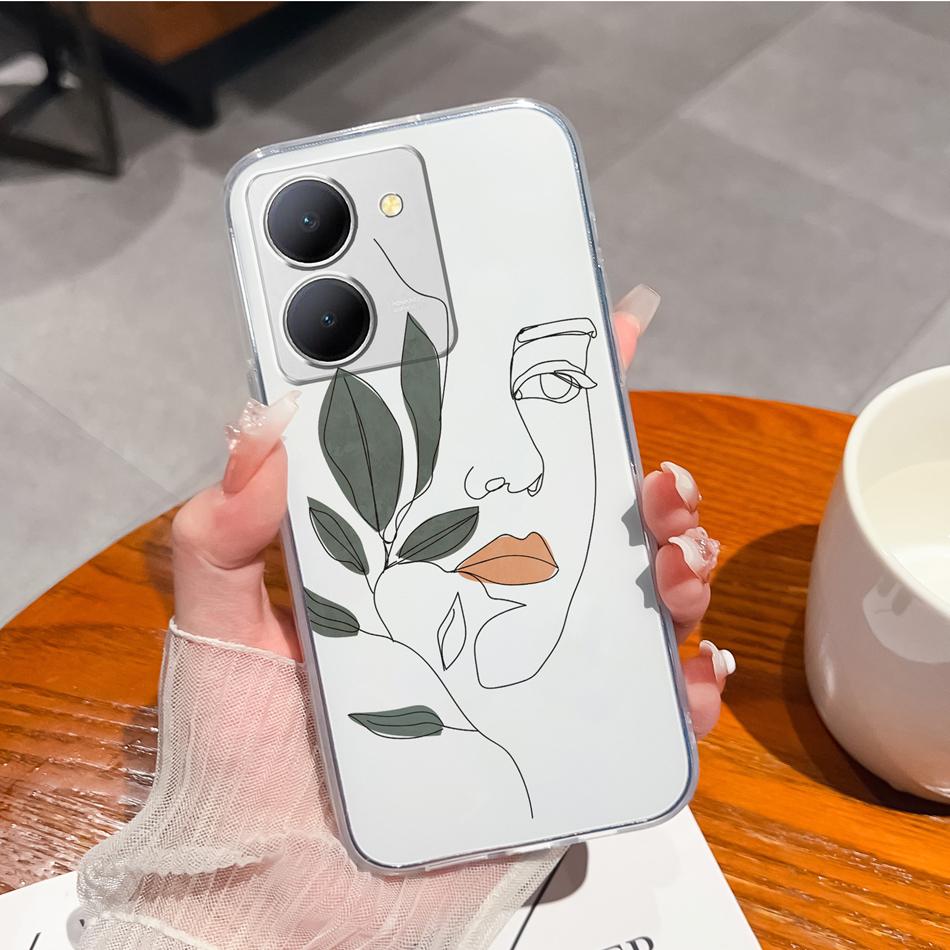 Creative Case For Vivo Y36 5G Soft Transparent TPU Silicone Model V2248 Slim Phone Shell Shockproof Protective Back Cover Coque