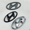 Black Sliver Emblem for Hyundai Tucson Venue I30 I10 I40 I20 Getz Kona Veloster Elantra Trunk Front Hood Badge Logo Car Sticker HH52
