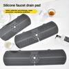 Silicone Faucet Drain Pad Kitchen Mat Splash-Proof Drain Pad Multi-Functional Bathroom Rectangular Countertop Storage Mat