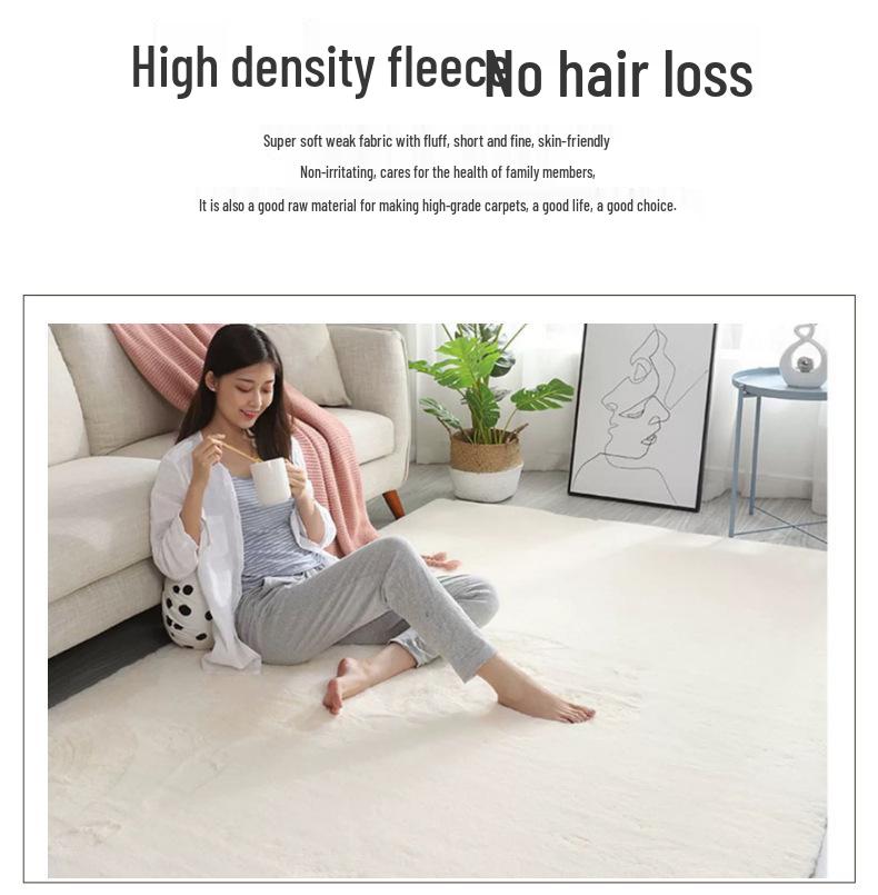 Instyle Thick Plush Imitation Rabbit Fur Carpet for Bedroom, Living Room, or Bay Window