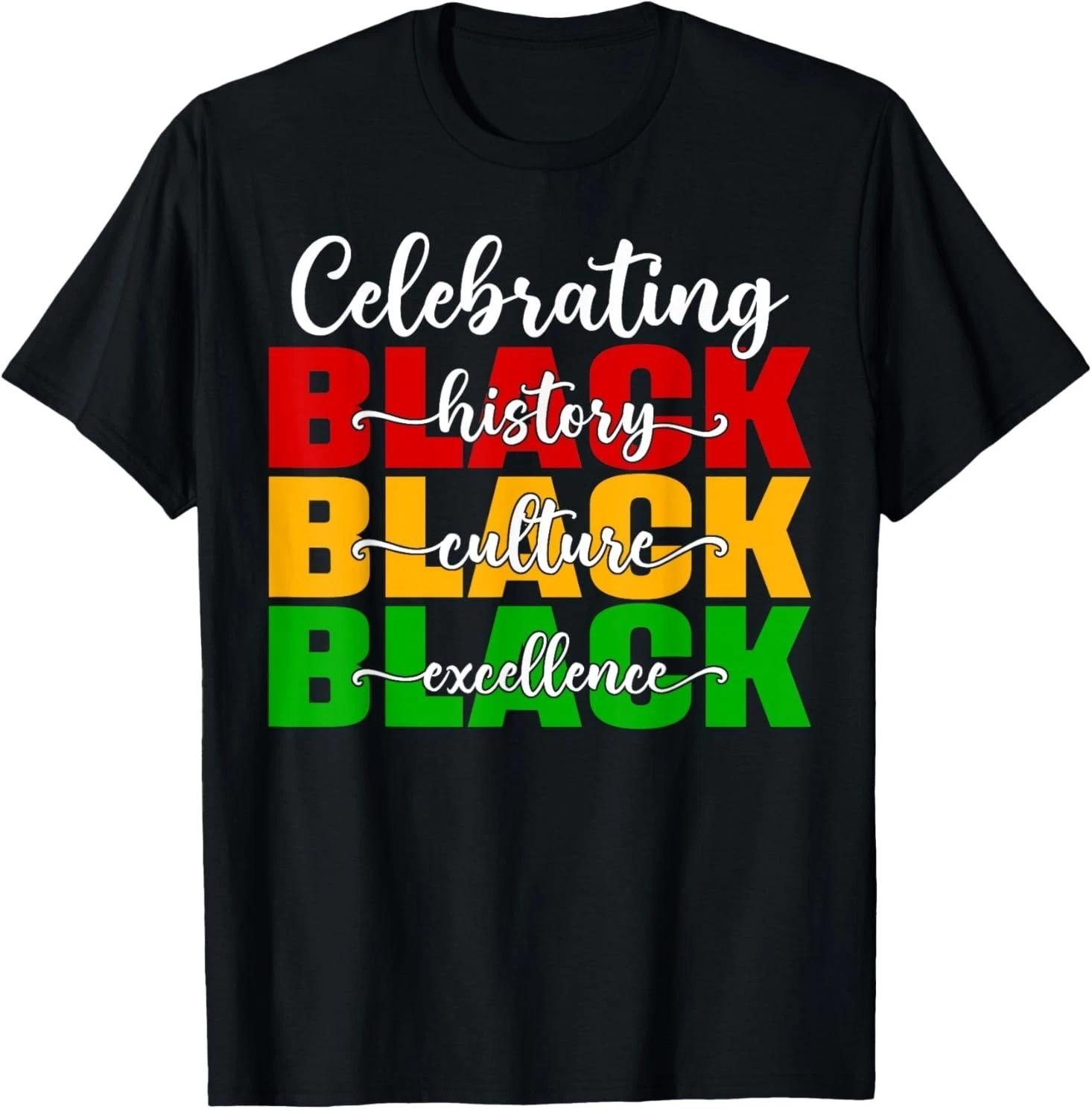 Celebrating Black History Month Afro African Men Women T shirt 3XL