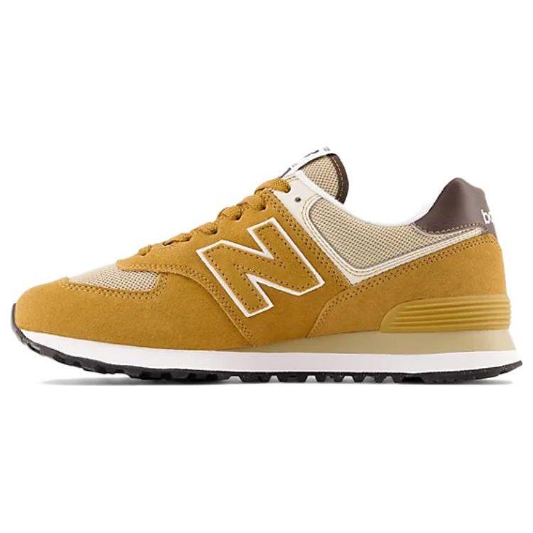 New Balance Nb 574 Retro Comfortable Low Top Casual Running Shoes Unisex Sneaker Yellow White U574OS2