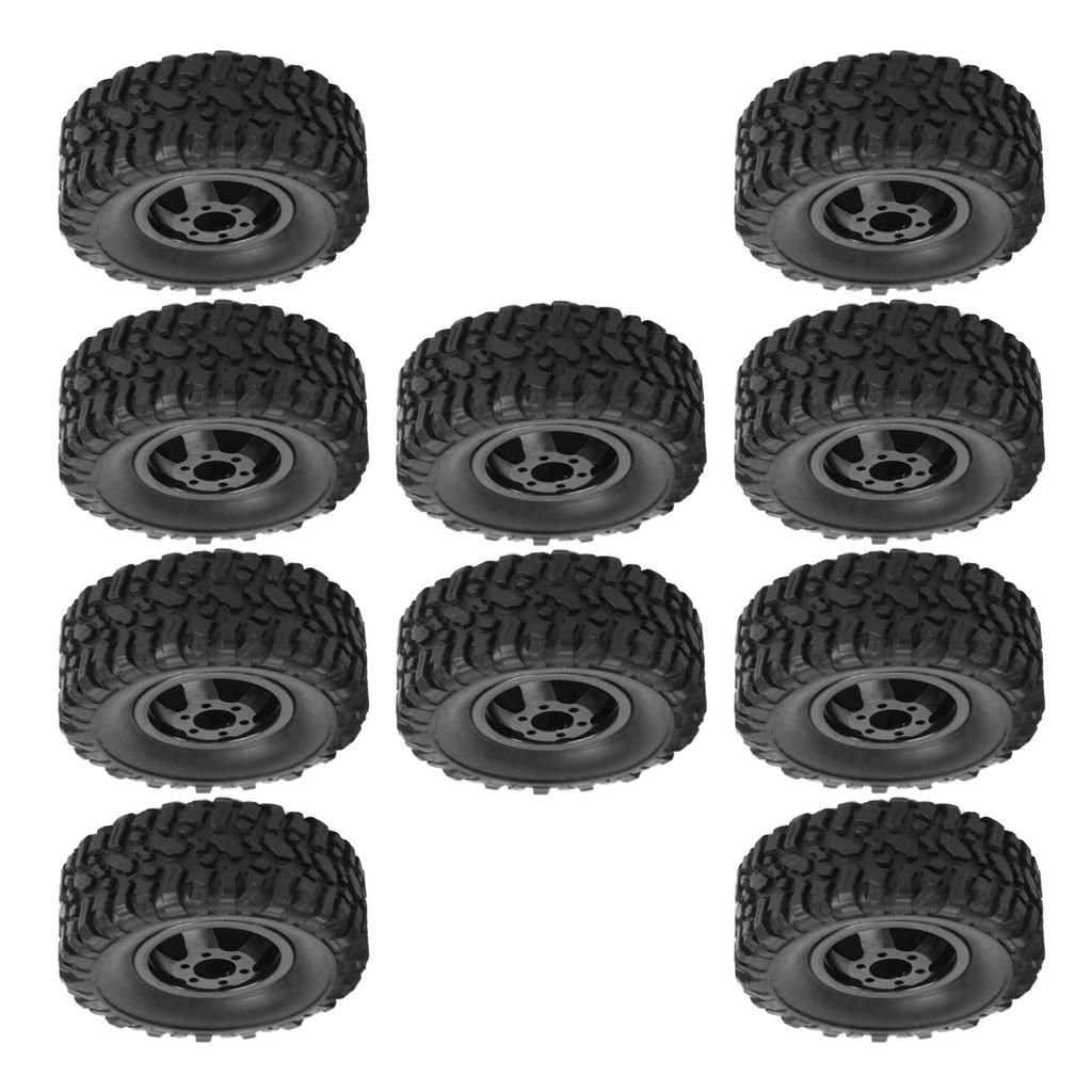 6WD Rubber Tires Aluminum Alloy Wheel Hub for WPL B24 B36 1 16 RC Car Upgrade PartBlack