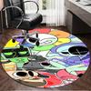 1PC Colorful Cartoon Dandy Round Rug, Non-slip Chair Mat, Home Decor, Circle Carpet Perfect for Office, Bedroom, Living Room,Christmas gift