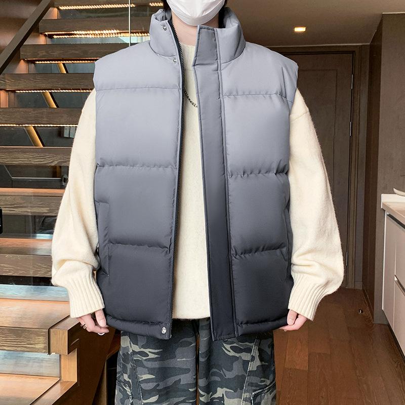 Autumn Stand-up Collar Vest Men's and Women's Warm and Versatile Casual Jacket Vest Sleeveless Cotton Vest