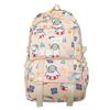 Shark Cartoon Cute Swimming Circle Star Pattern Student Backpack For School Use