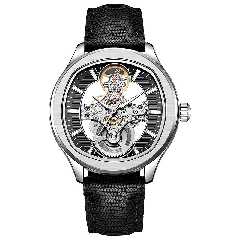 Luxury Brand Mens Tourbillon Watches Unique Design Automatic Mechanical Watch For Men Sport Mechanical Skeleton Wristwatch