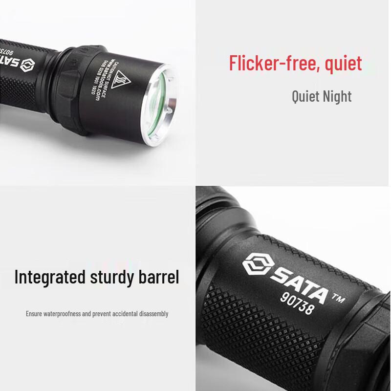 SATA 270 Lumen High-Performance Rechargeable Flashlight