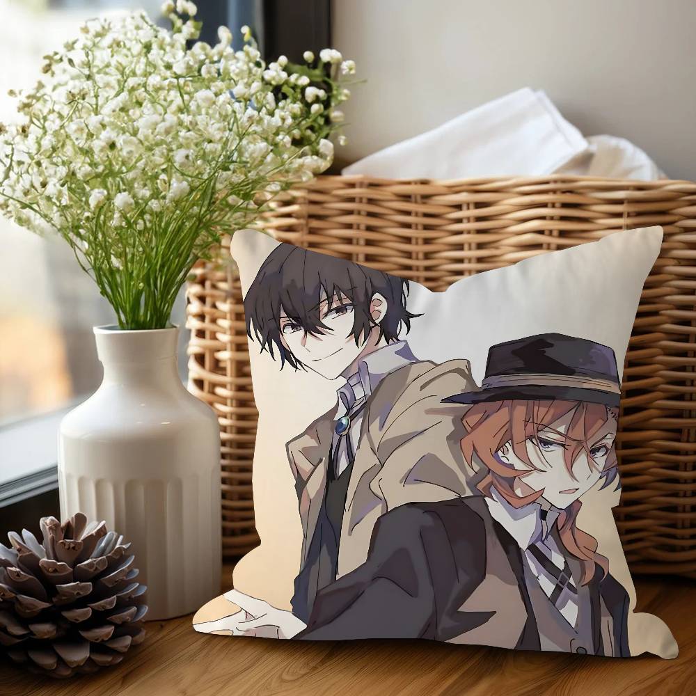 

Bungo Stray Dogs Дазай Чуя Наволочка Мультяшный Подарок Чехол для Подушки Спальня Дом Диван Кресло Декор Наволочка 12x12Inch