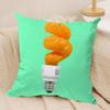 Creative Fruit Cushion Cover Silky Short Plush Sofa Pillow Cover Hidden Zipper Soft Dustproof Case for Home Decor