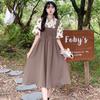 Summer Forest Style Dress Pregnant Women's Dress Women's Loose Fit Dress Cute and Gentle Knee Length Long Skirt