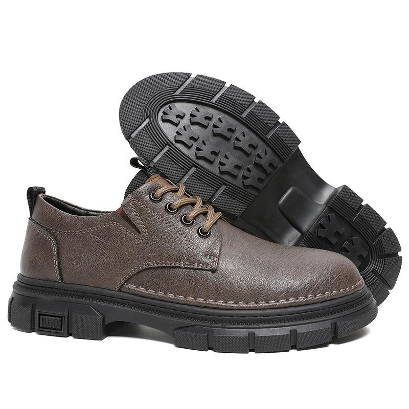 

European Station Soft Sole Soft Surface Men s Autumn Casual Leather Shoes Low Top Martin Boots Classic Versatile Tide Casual Fashion 44