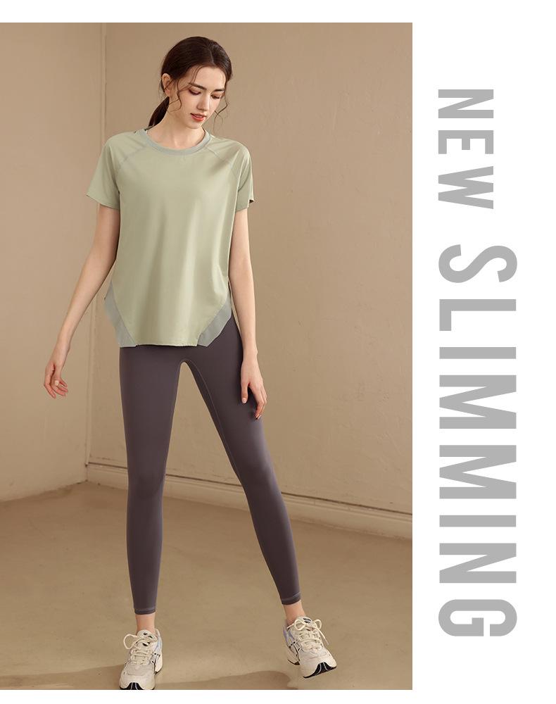 Women's Quick-Dry Short Sleeve Yoga Top - Breathable, High-End Running & Fitness Shirt