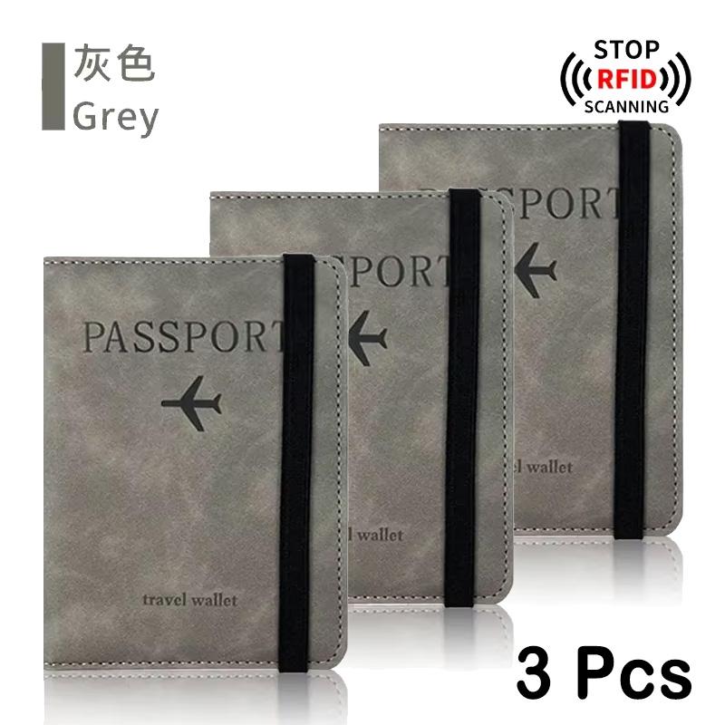 Rfid Blocking Protection Travel Passport Credit Holder Cover Case Business PU Leather Women Men Ticket Protective Accessories