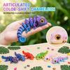 3D Printed Articulated Toy with Realistic Eyes and Movable Joints, 12cm Decorative Model