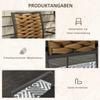 Garden Chairs Outdoor Chairs Patio Chairs, Weather-Resistant, Modern Design, 57 x 58 x 87cm, Brown+Black+Gray