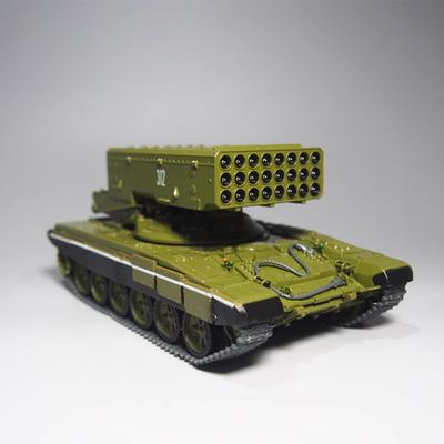 Original 1:43 Scale Russian TOC-1A Flamethrower Tank Simulation Alloy Tank Model Collection Decoration Toy Gift Souvenir Display