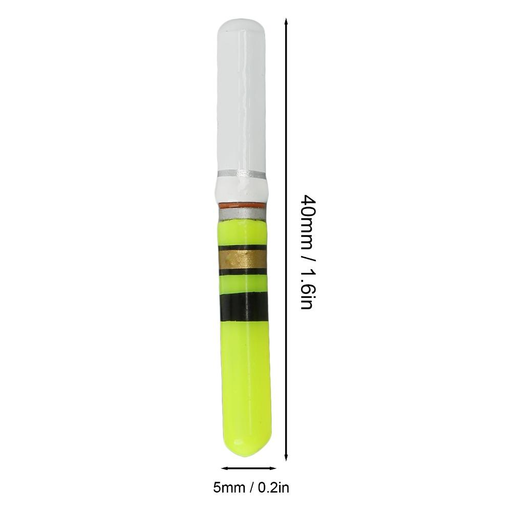 6PCS LED Fishing Float Lights Luminous Red Green Fishing Floats 4*0.5cm Cylindrical Fishing Glow Sticks Saltwater Fishing
