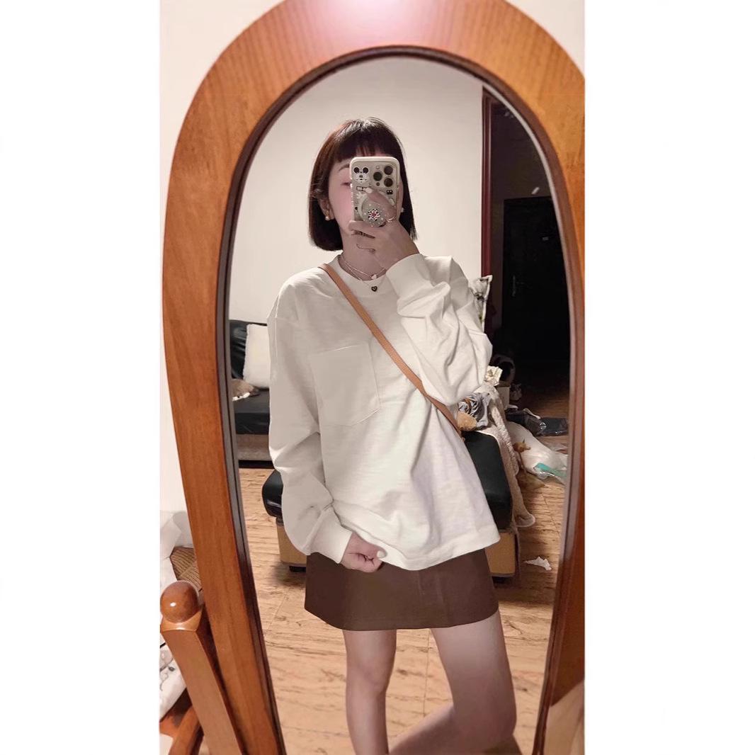 

2025 Women s Casual Cotton Sweatshirt with Single Pocket - Spring Fashion Trend Double Extra Large білий