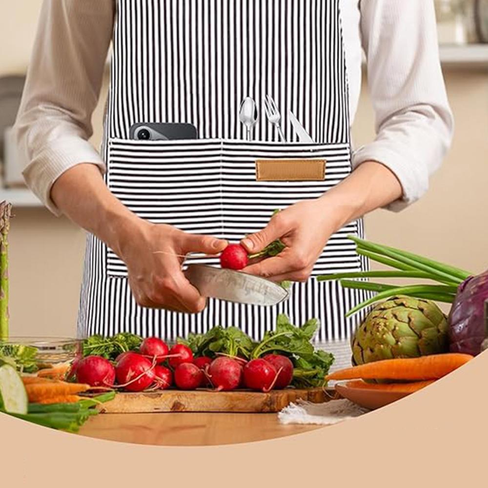 2pcs Cooking Kitchen Aprons Adjustable Neck Strap for Cooking Baking